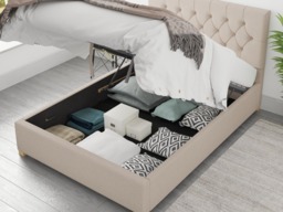 Aspire Olivier Ottoman Bed Saxon Twill Natural - Single - thumbnail 4