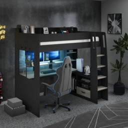 Recoil Kyrk Storage Gaming High Sleeper Black