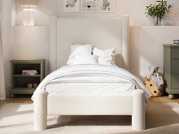 Flair Rayne Single Pillar Bed Beige Boucle - thumbnail 3