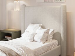 Flair Rayne Single Pillar Bed Beige Boucle - thumbnail 4