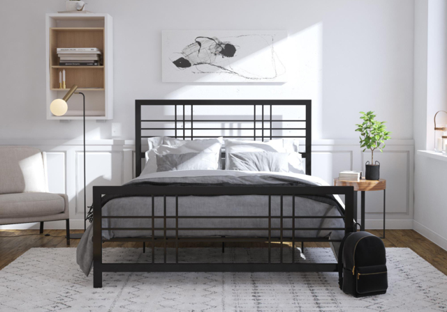 Dorel Burbank Black Metal Bed -Kingsize - image 1
