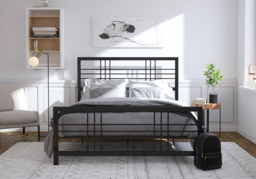Dorel Burbank Black Metal Bed -Kingsize - thumbnail 1
