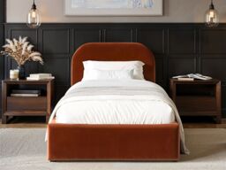 Flair Alba Single Ottoman Bed Velvet Orange - thumbnail 2