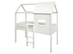 Kids Avenue Midi Playhouse Mid Sleeper Bed Frame White - thumbnail 4