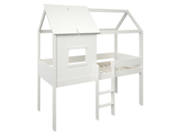 Kids Avenue Midi Playhouse Mid Sleeper Bed Frame White - thumbnail 5