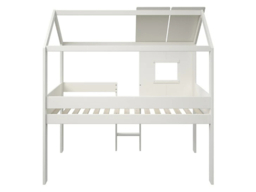Kids Avenue Midi Playhouse Mid Sleeper Bed Frame White - thumbnail 3