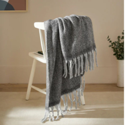 Furn Cozy 140 x 180cm Throw Polyester-Charcoal - thumbnail 1