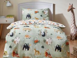 Furn Wildlife Duvet Set Multi & Green-Toddler - thumbnail 3