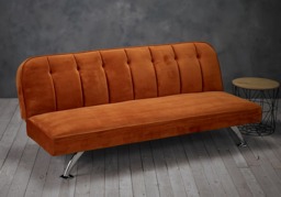 LPD Brighton Orange Fabric Sofa Bed - thumbnail 1