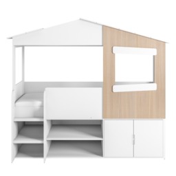 Flair Dreamland House Bed with Storage White & Oak - thumbnail 6