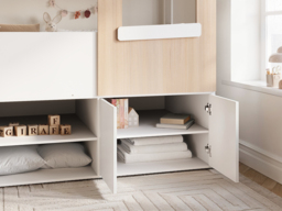 Flair Dreamland House Bed with Storage White & Oak - thumbnail 4