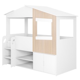 Flair Dreamland House Bed with Storage White & Oak - thumbnail 7
