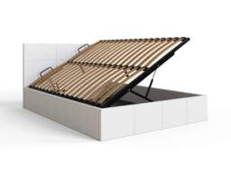 GFW Side Lift Ottoman Storage Bed- White - Double - thumbnail 7