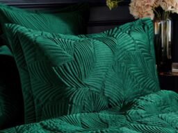 "Paoletti Palmeria Quilted Pillowcase -Black " - thumbnail 5