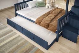 Flair Tag Triple Staircase Bunk Bed with Trundle Navy - thumbnail 6