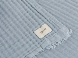 Yard Lark Muslin Cotton Oversized Throw 240x260cm-Mineral Blue - thumbnail 4
