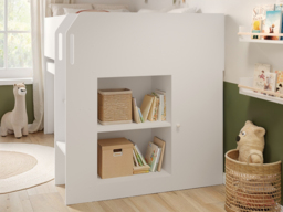 Flair Aiden Cabin Bed Mid Sleeper with Desk White - thumbnail 3