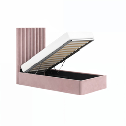 Flair Everley Single Ottoman Bed Pink Velvet - thumbnail 6
