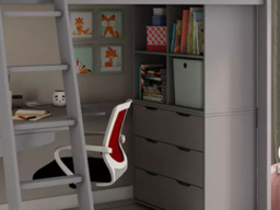 Kids Avenue Estella High Sleeper Bed with Desk and Storage Grey - thumbnail 4