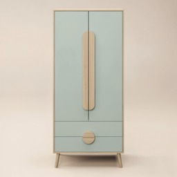Flair Noah 2 Door Wardrobe with 2 Drawers Sage Green & Oak - thumbnail 5