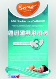 Sareer Cool Blue Memory Coil Mattress -Small Single - thumbnail 4