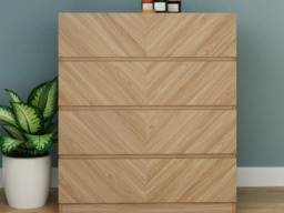 GFW Catania 4 Drawer Chest-Oak - thumbnail 3