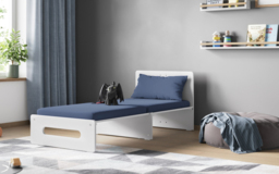 Flair Cosmic Pull Out Futon White - Navy Blue