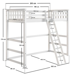 Flair Jules High Sleeper White - thumbnail 5