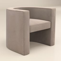 SOLACE+CO Leela Modern Accent Chair Beige Velvet - thumbnail 5