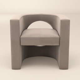 SOLACE+CO Leela Modern Accent Chair Beige Velvet - thumbnail 1