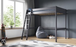 Noomi Tera Solid Wood Small Double High Sleeper Grey (FSC-Certified) - thumbnail 3