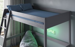 Noomi Tera Solid Wood Small Double High Sleeper Grey (FSC-Certified) - thumbnail 2