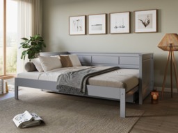 Noomi Erika Guest Bed with Drawer Grey (FSC-Certified) - thumbnail 3