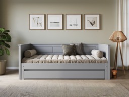 Noomi Erika Guest Bed with Drawer Grey (FSC-Certified) - thumbnail 4