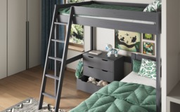 Noomi Tera Double/Double L Shaped Bunk Bed Grey (FSC-Certified) - thumbnail 7