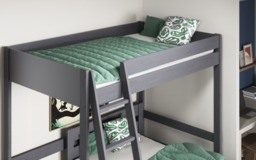 Noomi Tera Double/Double L Shaped Bunk Bed Grey (FSC-Certified) - thumbnail 2
