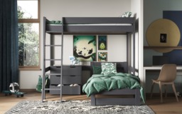 Noomi Tera Double/Double L Shaped Bunk Bed Grey (FSC-Certified) - thumbnail 5