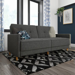 Dorel Andora Sprung Sofa Bed-Grey Linen - thumbnail 1