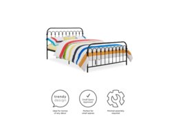Novogratz Bright Pop Metal Bed Double-Black - thumbnail 7