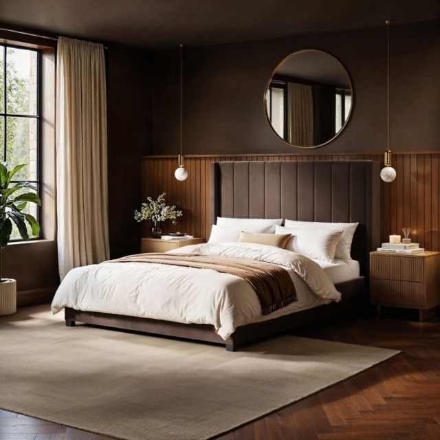 Flair Tiggy Ottoman Bed with Winged Headboard Chocolate Velvet Double - image 1
