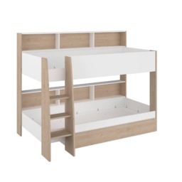 Parisot Shelter Bunk Bed with Storage Underneath White & Oak - thumbnail 5