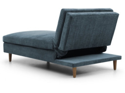 Kyoto Scott Chenille Click Clack Chaise Sofa Bed Navy - thumbnail 7