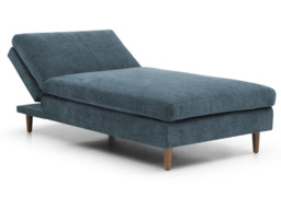 Kyoto Scott Chenille Click Clack Chaise Sofa Bed Navy - thumbnail 5