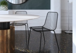 Dorel Caden Wire Dining Chair (set of 2)-Black - thumbnail 5