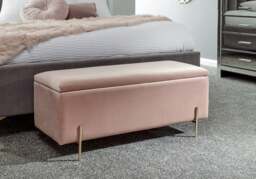 GFW Mystica Fabric Ottoman Storage Bench-Russet - thumbnail 5