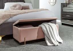 GFW Mystica Fabric Ottoman Storage Bench-Russet - thumbnail 2