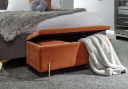 GFW Mystica Fabric Ottoman Storage Bench-Russet - thumbnail 4