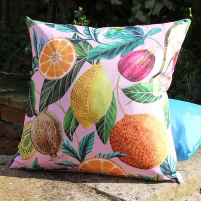 Evans Lichfield Citrus 43 x 43cm Outdoor Cushion - image 1