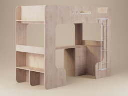 Flair Jaxx High Sleeper Bed with Desk & Storage Oak - thumbnail 3