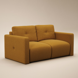 SOLACE+CO Wilfie 2 Seater Chenille Sofa Mustard - thumbnail 4